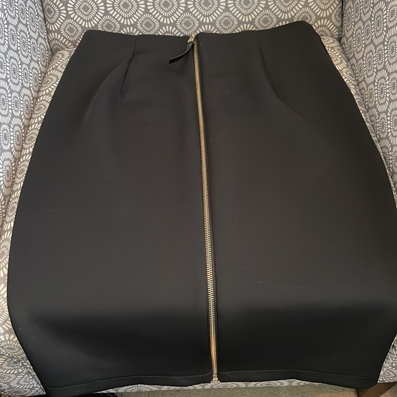Catherine Malandrino Skirt Womens 10 Pencil Knee Length Full Back Zip Black - Picture 5 of 10